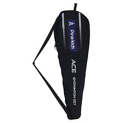 Pine Kids Badminton Set - Green & Black | Includes 2 Lightweight Rackets & 3 Shuttlecocks | Strong Frame, Easy Grip Handle | Perfect Outdoor/Indoor Sports Game for Kids.
