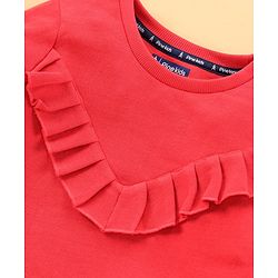 Pine Kids Full Sleeves Top & Bottomwear - Red