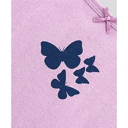 Pine Kids Sleeveless Cotton Slips Butterfly And Stripe Print Pack Of 3 (Colour May Vary)