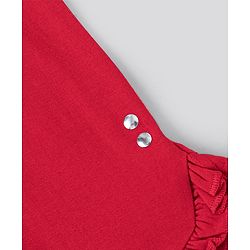 Pine Kids Solid Calf Length Legging with Organic Cotton and Biowash Pack of 2 - Blue Red