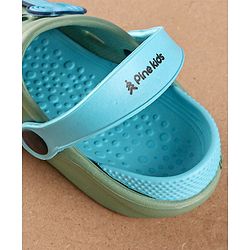 Pine Kids Clogs With Backstrap - Blue Green