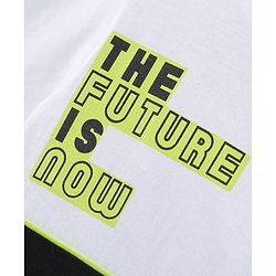 Pine Kids Half Sleeves Biowash T-Shirt Text Print - Multicolour