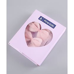 Pine Kids Free Size Hair Band and Rubber Bands Set of 5 - Light Pink