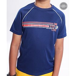 Pine Active Skin Friendly & Breathable Half Sleeves T-Shirt Text Print - Multicolor