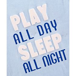 Pine Kids Biowash Sleeveless Tee & Shorts Text Print - Blue