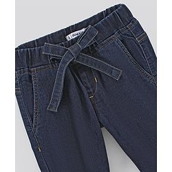 Pine Kids Full Length Solid Joggers - Dark Blue
