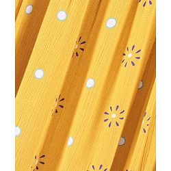 Pine Kids Full Sleeves Frock Polka Dot Print - Yellow
