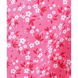 Pine Kids Off Shoulder Frock with Floral Print & Glitter Belt - Pink
