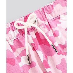 Pine Kids Knee Length Shorts Camouflage Print - Pink