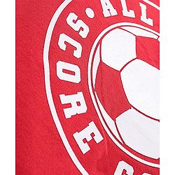 Pine Kids Half Sleeves Cotton T Shirt And Shorts Set Football Print - Red Blue