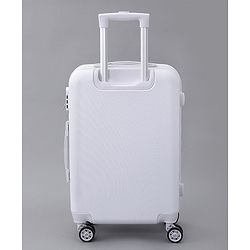 Pine Kids Trolley Luggage Bags White - 22.8 inch| Shock Resistant| Telescopic Handle| Water Resistant| Easy Zipper Closure| Durable Wheels