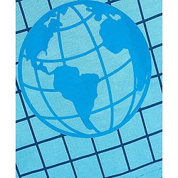 Pine Kids Sleeveless Tee With Globe Print - Blue