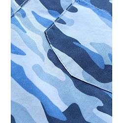 Pine Kids Half Sleeves Shirt Camouflage Print - Blue