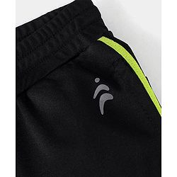 Pine Active Mid Thigh Length Solid Color Shorts - Black
