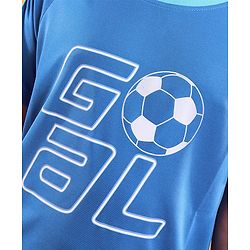 Pine Active Skin Friendly & Breathable Half Sleeves T-Shirt Text Printed - Blue