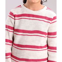 Pine Kids Full Sleeves Medium Winter Striped Pullover Sweater - Multicolor