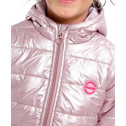 Pine Kids Full Sleeves Padded Hooded Jacket for Moderate Winter - Pink