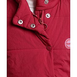 Pine Kids Sleeveless Solid Puffer Jacket - Red