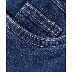 Pine Kids Full Length Solid Stretchable Jeans - Dark Blue