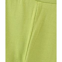 Pine Kids Full Length Cotton Biowashed Stretchable Leggings Floral Print & Solid Pack Of 2 - Green Grey