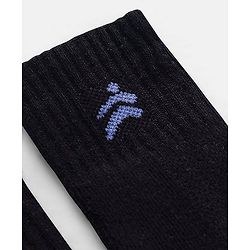 Pine Active Bamboo Lycra Blend Ankle Length Socks Logo Print Pack Of 3 - Black