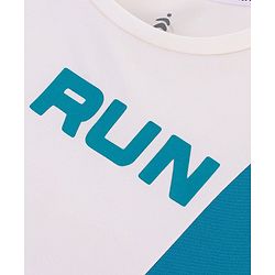 Pine Active Skin Friendly & Breathable Half Sleeves Sportswear T-Shirt - White & Blue