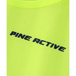 Pine Active Skin Friendly & Breathable Half Sleeves Sportswear T-Shirt - Green & White