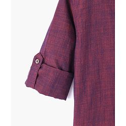 Pine Kids Cotton Full Sleeves Solid Shirt - Maroon