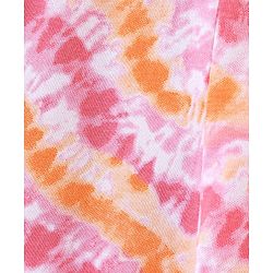 Pine Kids Ankle Length Solid & Tie Dye Print Leggings Pack Of 2 - White & Orange