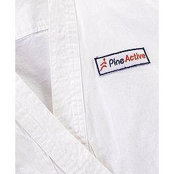 Pine Active Cotton Full Sleeves Solid Colour Karate Dress - White