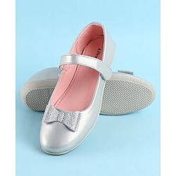 Pine Kids Bellies With Bow Applique & Velcro Closure- Pink