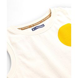 Pine Kids 100% Cotton Knit Sleeveless Desert Printed Biowashed T-Shirt - Brown