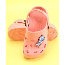 Pine Kids Clogs With Back Strap Shoes Applique- Yellow