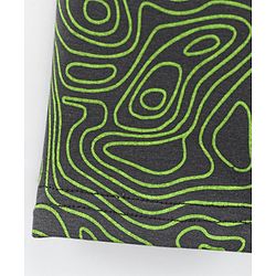 Pine Kids Cotton Knit Three Fourth Length Stretchable Leggings Abstract Print - Lava & Smoke