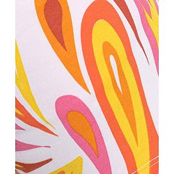 Pine Kids Cotton Knit Mid Thigh Length Abstract Printed Shorts - Orange