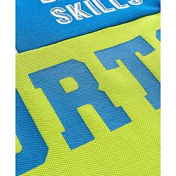 Pine Kids 100% Cotton Half Sleeves Biowashed Polo T-Shirt Text Print - Green & Blue