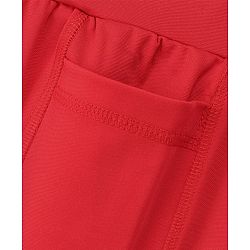 Pine Active Knee Length Solid Dyed Cycling Shorts - Red