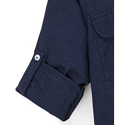 Pine Kids Full Sleeves Solid Pathani Kurta & Pyjama Set Solid Colour - Navy Blue