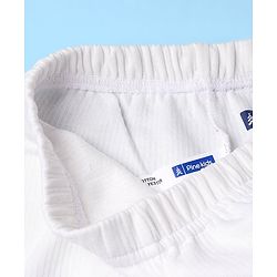 Pine Kids Full Length Solid Colour Thermal Bottom - White