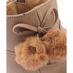 Pine Kids Zipper Closure Winter Boots - Beige