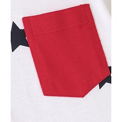 Pine Kids Cotton Full Sleeves Night Suit Star Print - Red & Black