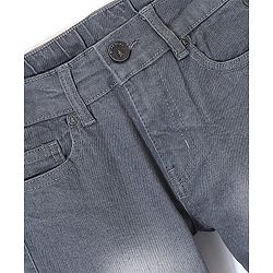 Pine Kids Denim Woven Full Length Washed Jeans - Grey