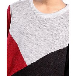Pine Kids Full Sleeves Color Block Sweater - Multicolor