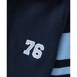 Pine Kids Full Sleeves Hooded Sweater With Embroidery - Navy Blue