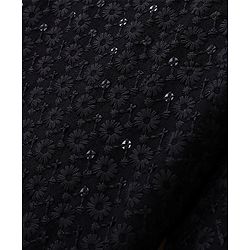 Pine Kids All Over Embroidered Full Sleeves Kurta Pyjama Set - Black