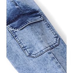 Pine Kids Jogger Fit Ankle Length Elasticated Waist Jeans - Blue