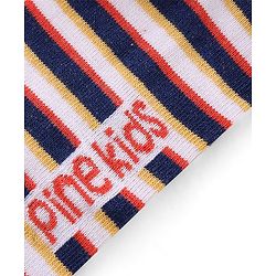 Pine Kids Spandex Ankle Length Stripes Design Socks Pack of 3 - Multicolour