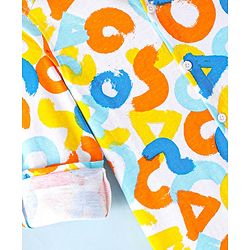 Pine Kids 100% Cotton Knit Full Sleeves Roll Up Shirt Abstract Printed - Multicolor