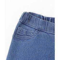 Pine Kids Cotton Ankle Length Stretchable Jeggings - Dark Blue