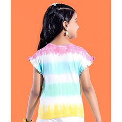 Pine Kids 100% Cotton Knit Sleeveless T-Shirt Beach Print - Snow White